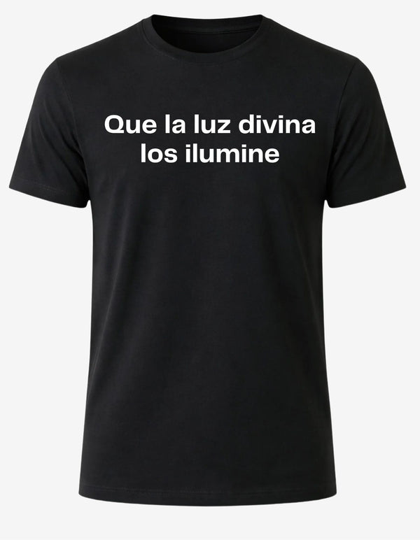 Polera "Que la luz divina los ilumine"