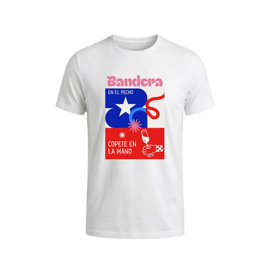 Polera Bandera en el Pecho, Copete en la Mano